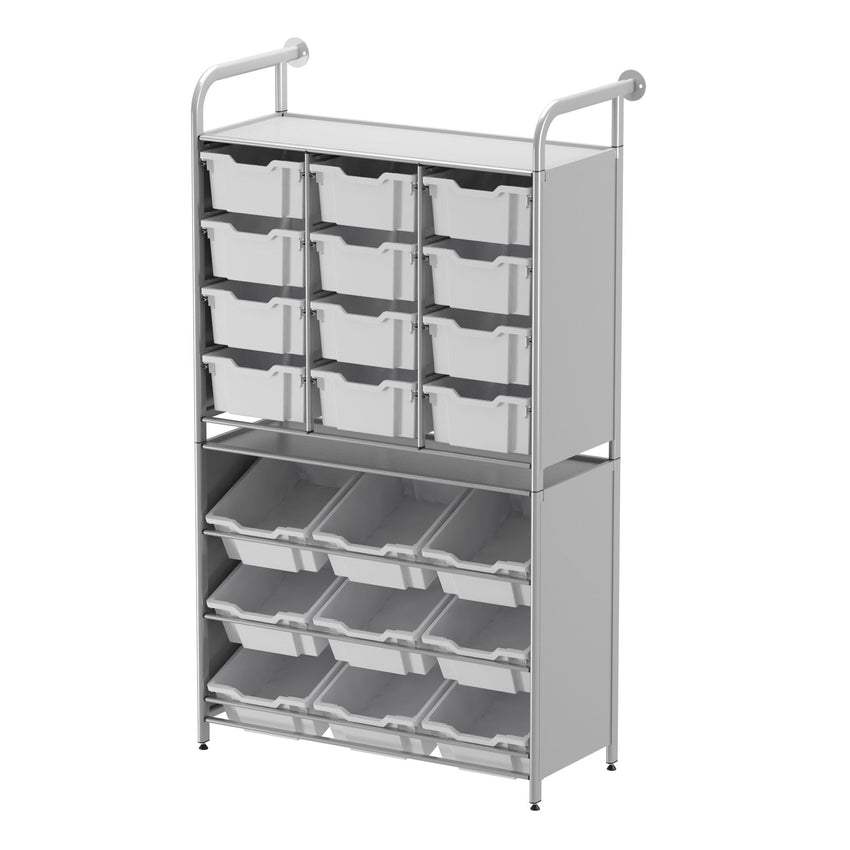 Gratnells Callero Custom Tall Pick - Store Starter Unit 9 Tilting Deep and 12 Deep Trays (GRA - CSTA010744) - SchoolOutlet