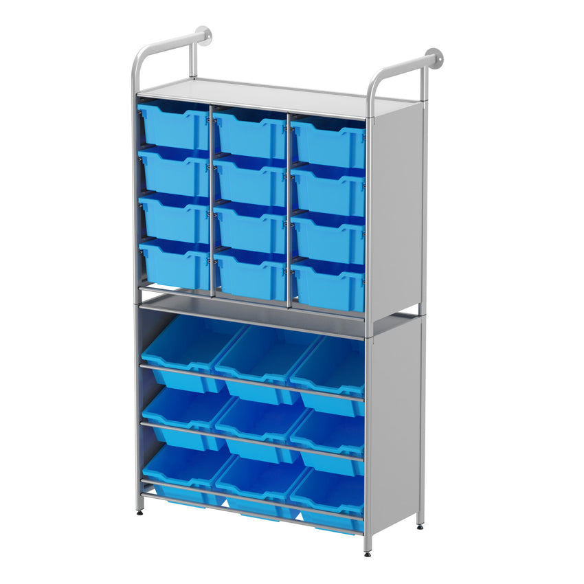 Gratnells Callero Custom Tall Pick - Store Starter Unit 9 Tilting Deep and 12 Deep Trays (GRA - CSTA010744) - SchoolOutlet