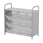 Gratnells Callero Custom Low Level 9 Deep Tilting Tray Starter Unit in Silver (GRA - CSTA0144) - SchoolOutlet