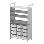 Gratnells Callero Custom Tall Display - Store Starter Unit 3 Flat Shelves and 12 Deep Trays (GRA - CSTA070644) - SchoolOutlet