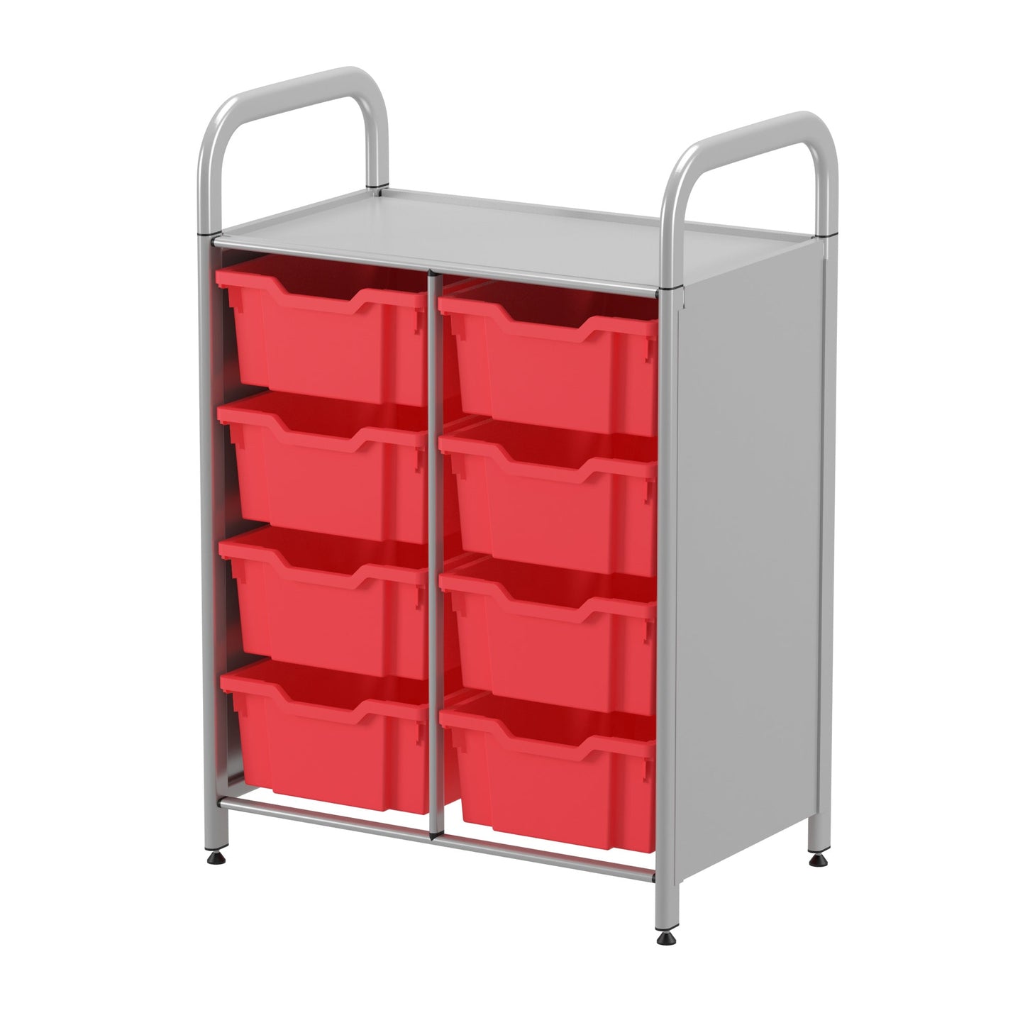 Gratnells Callero Custom Low Level 8 Deep Tray Starter Unit in Silver (GRA - CSTA1344) - SchoolOutlet