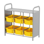 Gratnells Callero Custom Low Level 6 Deep Tray Library Starter Unit in Silver (GRA - CSTA1644) - SchoolOutlet