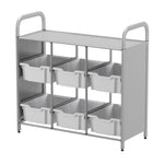 Gratnells Callero Custom Low Level 6 Deep Tray Library Starter Unit in Silver (GRA - CSTA1644) - SchoolOutlet