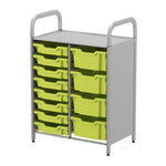 Gratnells Callero Custom Low Level 8 Shallow 4 Deep Tray Starter Unit in Silver (GRA - CSTA1844) - SchoolOutlet