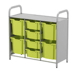Gratnells Callero Custom Low Level 4 Deep and 4 Jumbo Tray Starter Unit in Silver (GRA - CSTA2544) - SchoolOutlet