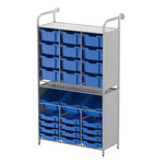 Gratnells Callero Custom Tall Maker - Store Starter Unit 12 Shallow, 3 Deep Tilting and 12 Deep Trays (GRA - CSTA340744) - SchoolOutlet