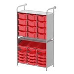 Gratnells Callero Custom Tall Maker - Store Starter Unit 12 Shallow, 3 Deep Tilting and 12 Deep Trays (GRA - CSTA340744) - SchoolOutlet