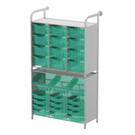 Gratnells Callero Custom Tall Maker - Store Starter Unit 12 Shallow, 3 Deep Tilting and 12 Deep Trays (GRA - CSTA340744) - SchoolOutlet
