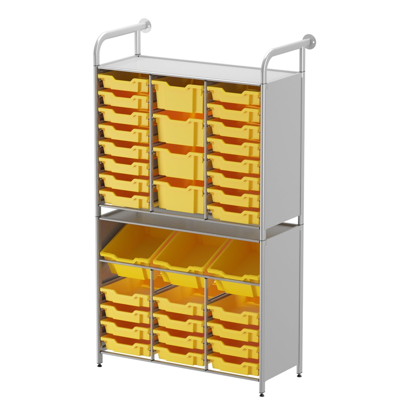 Gratnells Callero Custom Tall Maker - Tall Starter Unit 28 Shallow, 3 Deep Tilting and 4 Deep Trays (GRA - CSTA342144) - SchoolOutlet