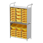 Gratnells Callero Custom Tall Maker - Tall Starter Unit 28 Shallow, 3 Deep Tilting and 4 Deep Trays (GRA - CSTA342144) - SchoolOutlet