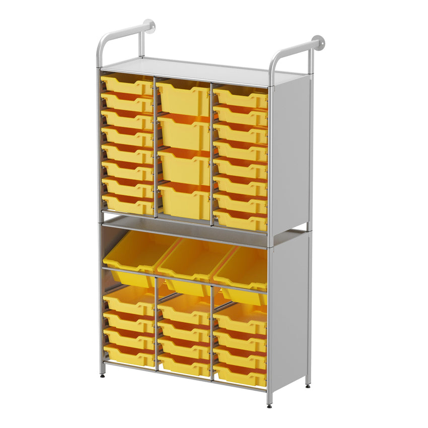 Gratnells Callero Custom Tall Maker - Tall Starter Unit 28 Shallow, 3 Deep Tilting and 4 Deep Trays (GRA - CSTA342144) - SchoolOutlet