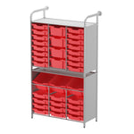 Gratnells Callero Custom Tall Maker - Tall Starter Unit 28 Shallow, 3 Deep Tilting and 4 Deep Trays (GRA - CSTA342144) - SchoolOutlet