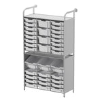 Gratnells Callero Custom Tall Maker - Tall Starter Unit 28 Shallow, 3 Deep Tilting and 4 Deep Trays (GRA - CSTA342144) - SchoolOutlet