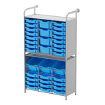Gratnells Callero Custom Tall Maker - Tall Starter Unit 28 Shallow, 3 Deep Tilting and 4 Deep Trays (GRA - CSTA342144) - SchoolOutlet