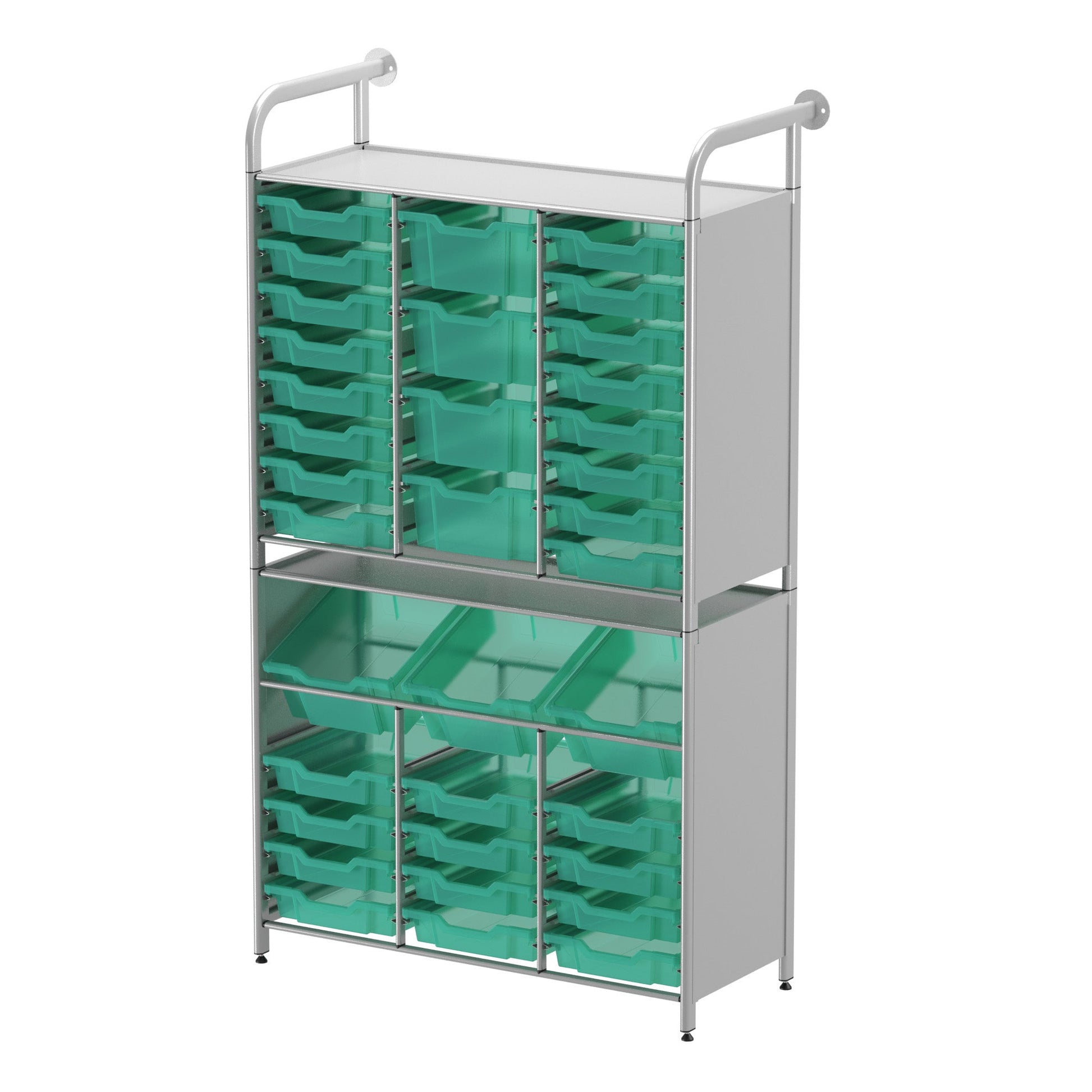 Gratnells Callero Custom Tall Maker - Tall Starter Unit 28 Shallow, 3 Deep Tilting and 4 Deep Trays (GRA - CSTA342144) - SchoolOutlet