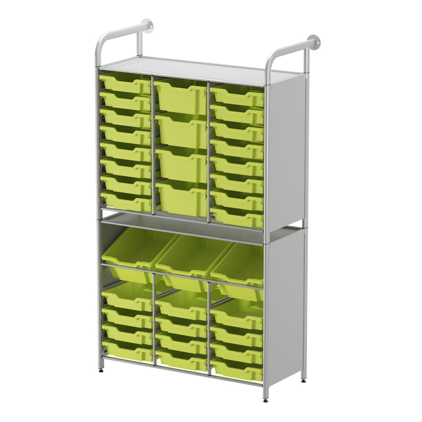 Gratnells Callero Custom Tall Maker - Tall Starter Unit 28 Shallow, 3 Deep Tilting and 4 Deep Trays (GRA - CSTA342144) - SchoolOutlet