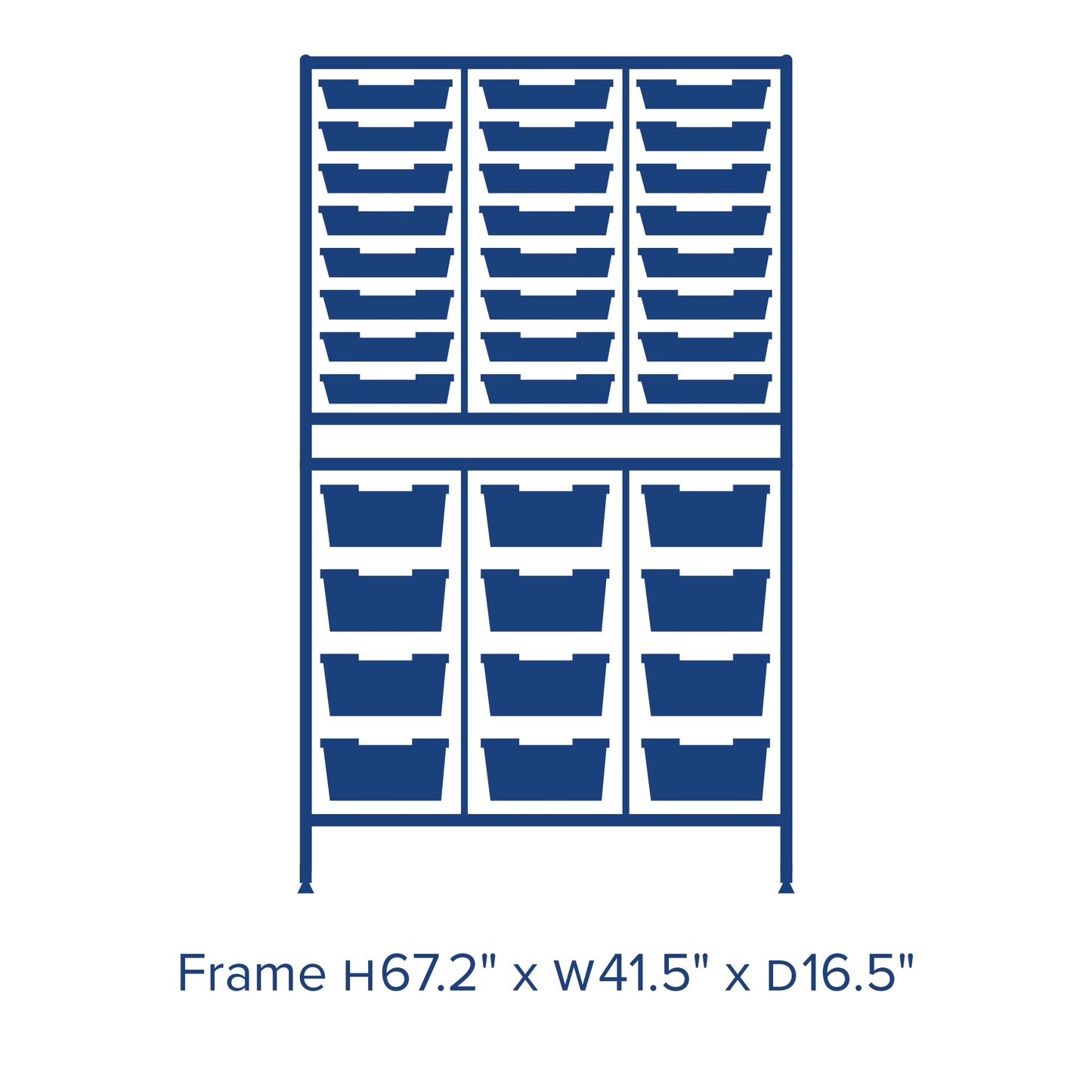 Gratnells Dynamis Combo Cart Set 19 Silver with feet 24 - 3 inch and 12 - 6 inch deep Trays (GRA - DYFT344C04) - SchoolOutlet