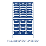 Gratnells Dynamis Combo Cart Set 19 Silver with feet 24 - 3 inch and 12 - 6 inch deep Trays (GRA - DYFT344C04) - SchoolOutlet