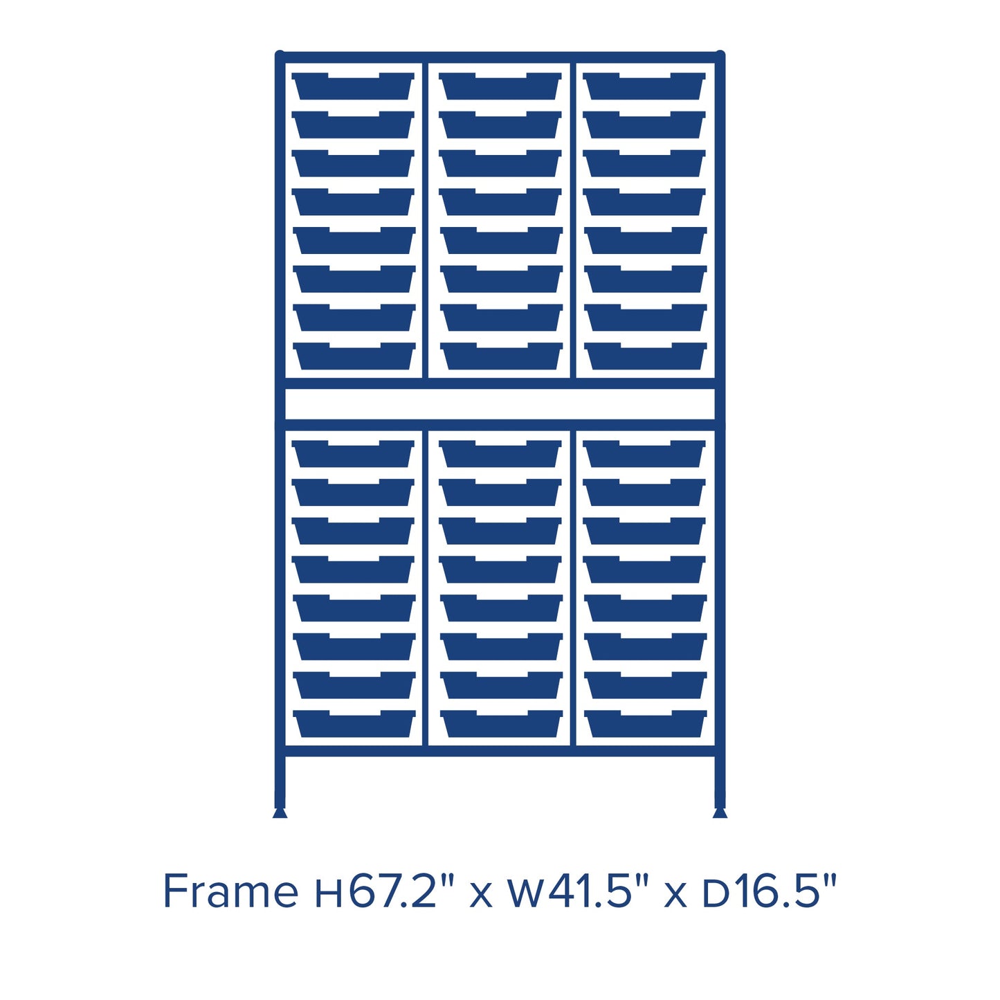 Gratnells Dynamis Combo Cart Set 20 Silver with feet 48 Shallow 3 inch deep Trays (GRA - DYFT344F01) - SchoolOutlet