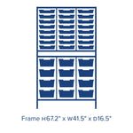 Gratnells Dynamis Combo Cart Set 21 Silver with feet 24 - 6 inch deep Trays (GRA - DYFT344F02) - SchoolOutlet