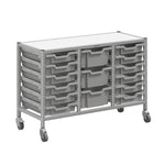 Gratnells Dynamis Low Triple Cart Set 60 Silver with 3