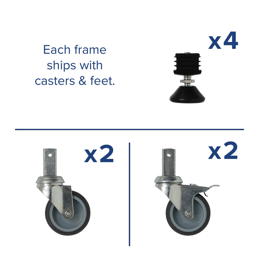 Gratnells Dynamis Double Cart Set 23 Silver with 3" 2 Braked Casters & Optional Feet and 8 - 3 inch deep and 4 - 6 inch Trays (GRA - DYTM244C01) - SchoolOutlet