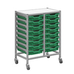 Gratnells Dynamis Double Cart Set 5 Silver with 3