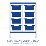 Gratnells Dynamis Double Cart Set 13 Silver with 3