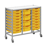 Gratnells Dynamis Triple Cart Set 9 Silver with 3