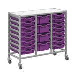 Gratnells Dynamis Triple Cart Set 9 Silver with 3