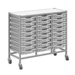 Gratnells Dynamis Triple Cart Set 3 Silver with 3
