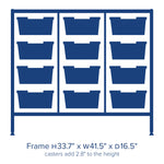 Gratnells Dynamis Triple Cart Set 7 Silver with 3