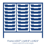 Gratnells Dynamis Triple Cart Set 3 Silver with 3