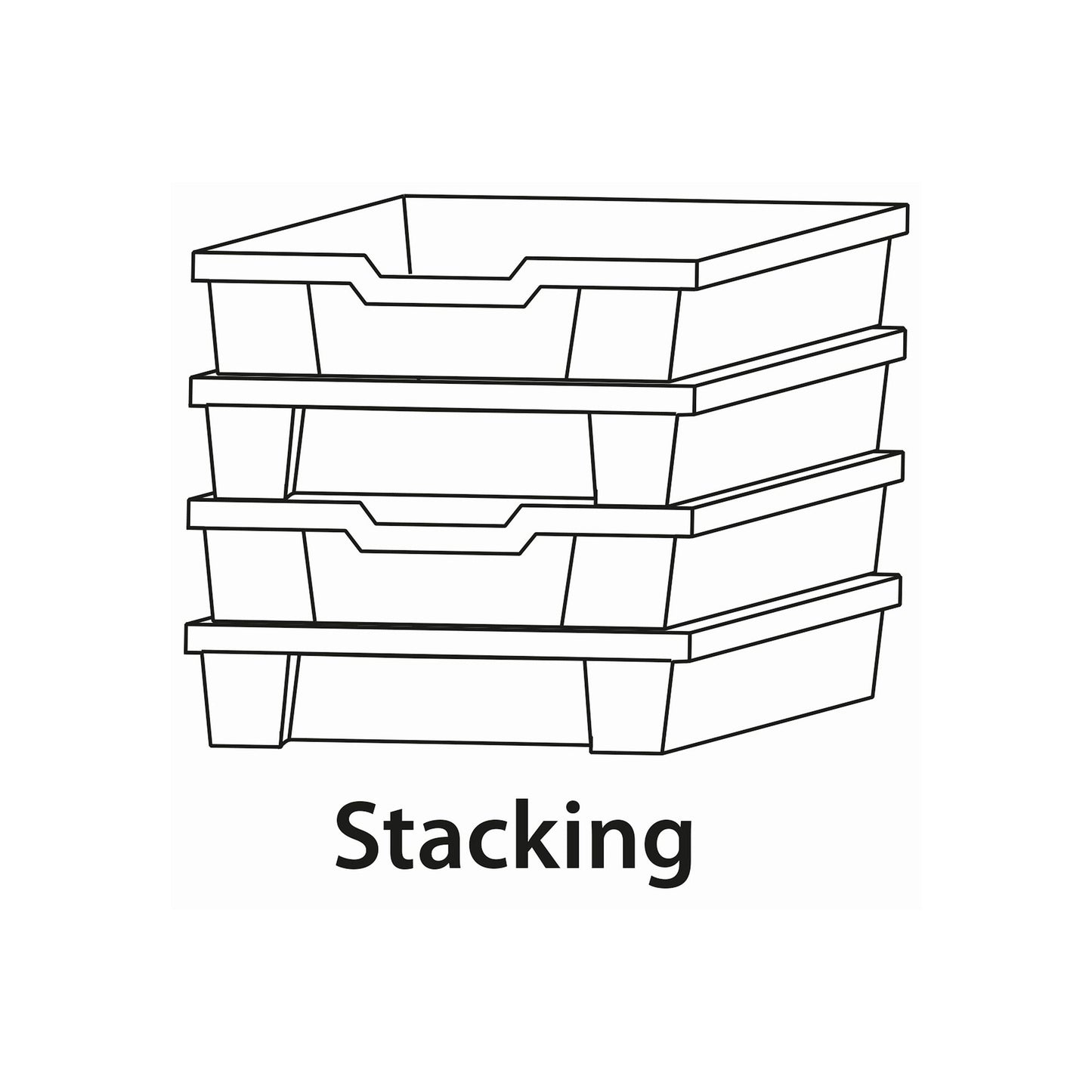 Gratnells F2 Deep Tray Pack of 6 (GRA - F02) - SchoolOutlet