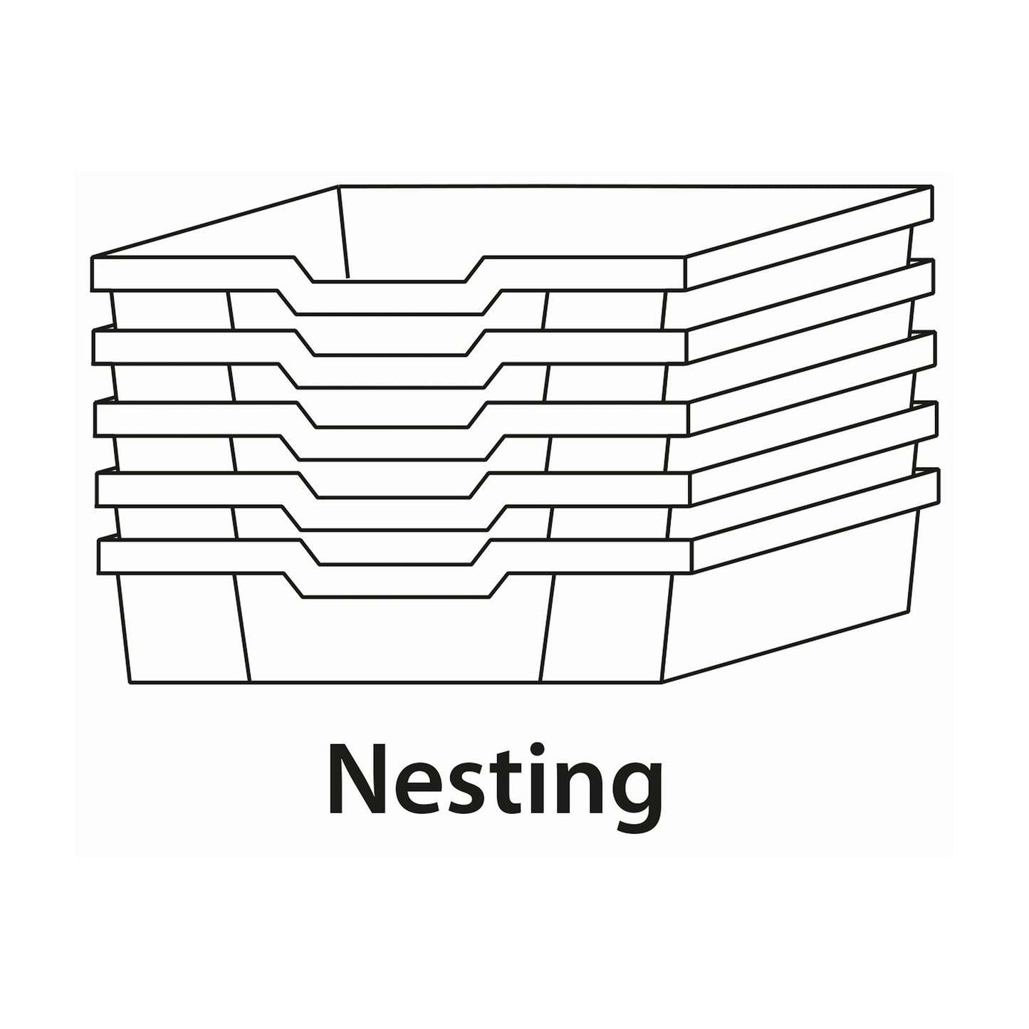 Gratnells F2 Deep Tray Pack of 6 (GRA - F02) - SchoolOutlet