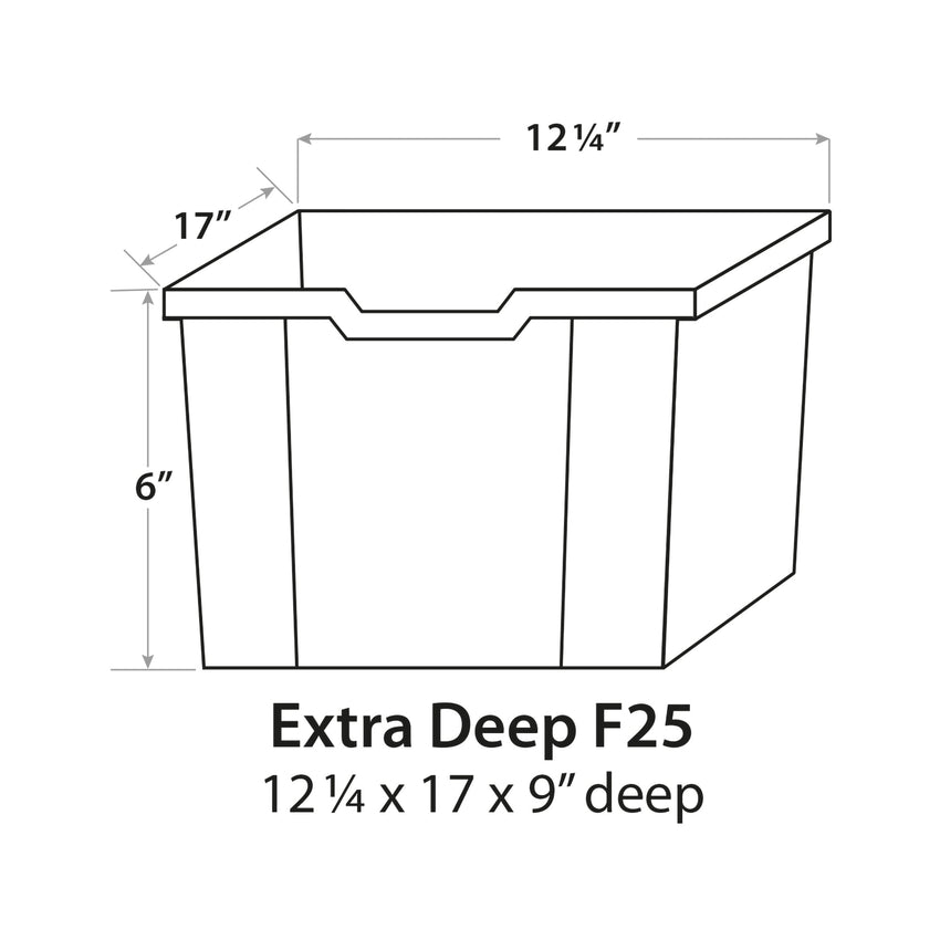 Gratnells F25 Extra Deep Tray Pack of 6 (GRA - F25) - SchoolOutlet