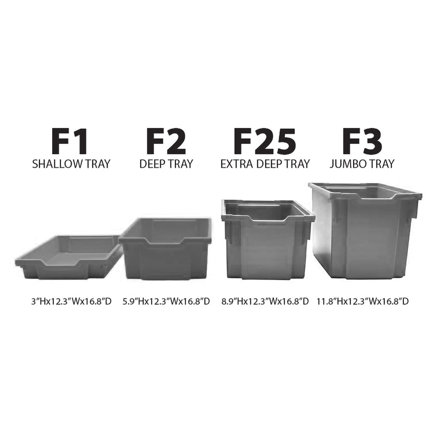Gratnells F25 Extra Deep Tray Pack of 6 (GRA - F25) - SchoolOutlet