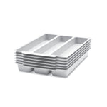 Gratnells Moulded Insert 3 Section for F1 in Dove Gray (Pack of 6) (GRA - IM03F0119P6) - SchoolOutlet