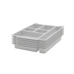 Gratnells Moulded Insert 6 Non Identical Sections for F1 in Dove Gray (Pack of 6) (GRA - IM07F0119P6) - SchoolOutlet