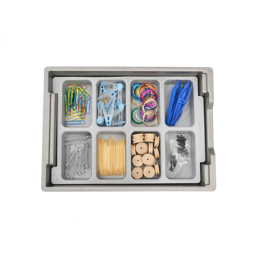 Gratnells Moulded Insert 8 Section for F1 in Dove Gray (Pack of 6) (GRA - IM08F0119P6) - SchoolOutlet