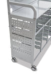 Gratnells MakerSpace Cart Set 1 in Silver w/ fixings pack 3 Deep and 12 Shallow Trays (GRA - MST0144) - SchoolOutlet