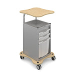 Gratnells MyBASE Silver Cart with 2 Shallow & 1 Jumbo Standard Translucent Trays (GRA - MYBT44C20) - SchoolOutlet