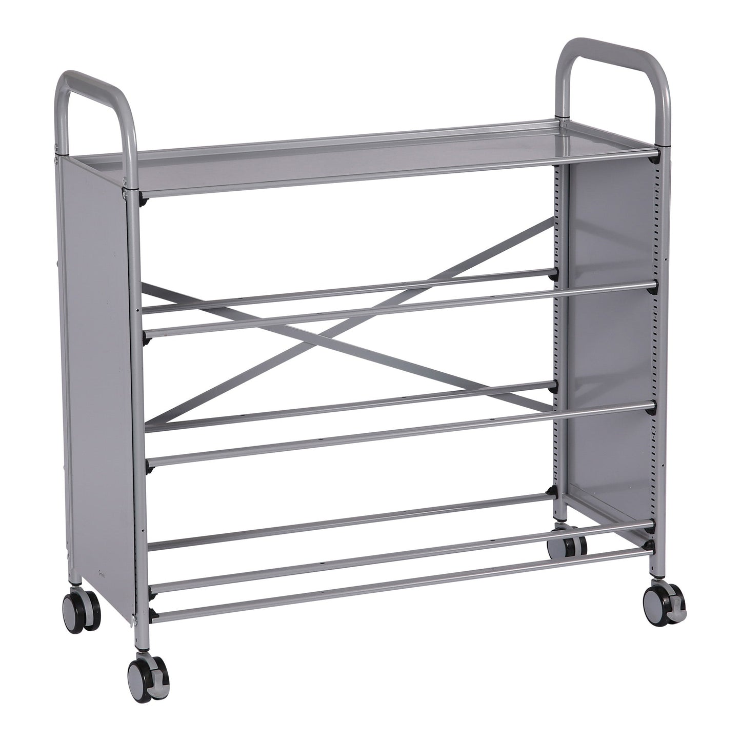 Gratnells Callero Tilted Tray Cart in Silver w/ 9 Deep Trays (GRA - SSET0144) - SchoolOutlet