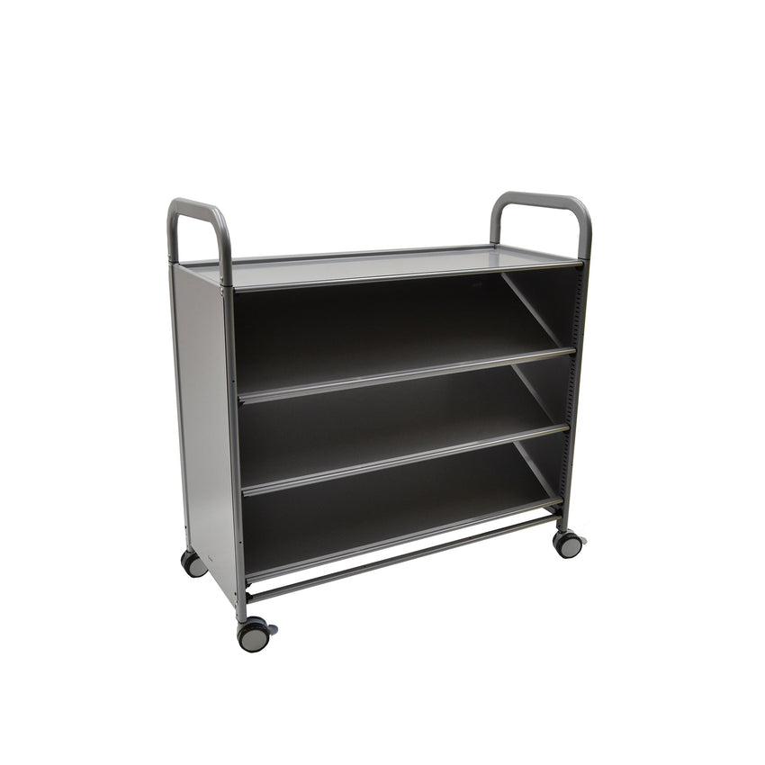 Gratnells Callero Tilting Shelf Cart in Silver (GRA - SSET0244) - SchoolOutlet