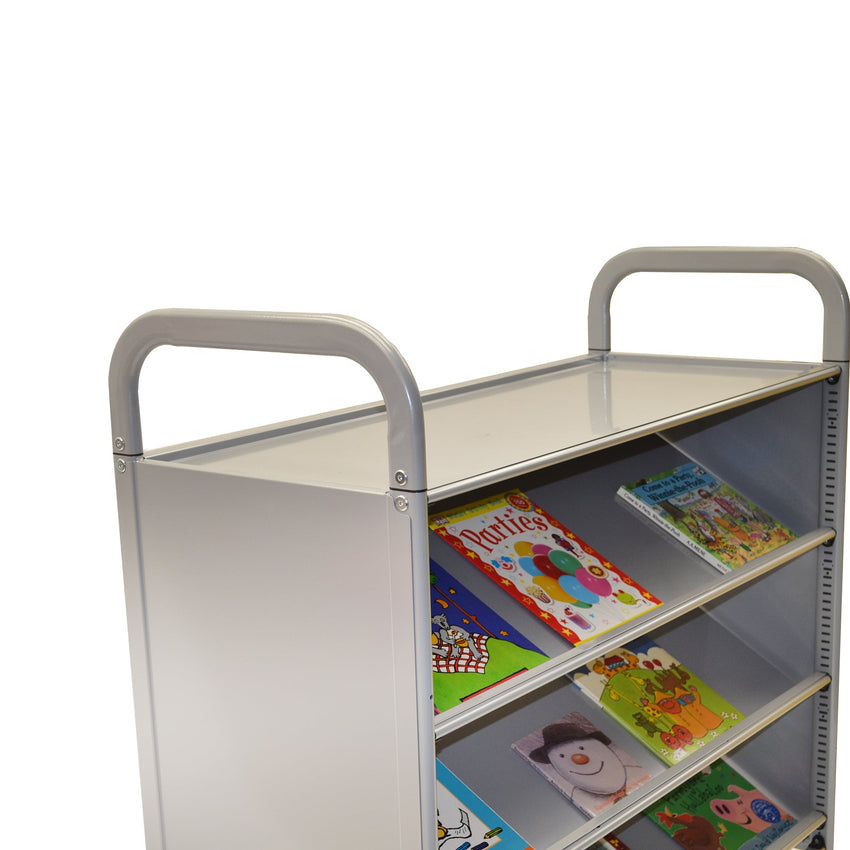 Gratnells Callero Tilting Shelf Cart in Silver (GRA - SSET0244) - SchoolOutlet