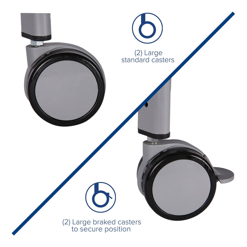 Gratnells Callero Triple Cart in Silver w/ 24 Shallow F1 Trays (GRA - SSET0344) - SchoolOutlet