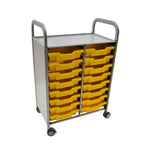 Gratnells Callero Double Cart with 16 Shallow Trays (GRA - SSET0544) - SchoolOutlet