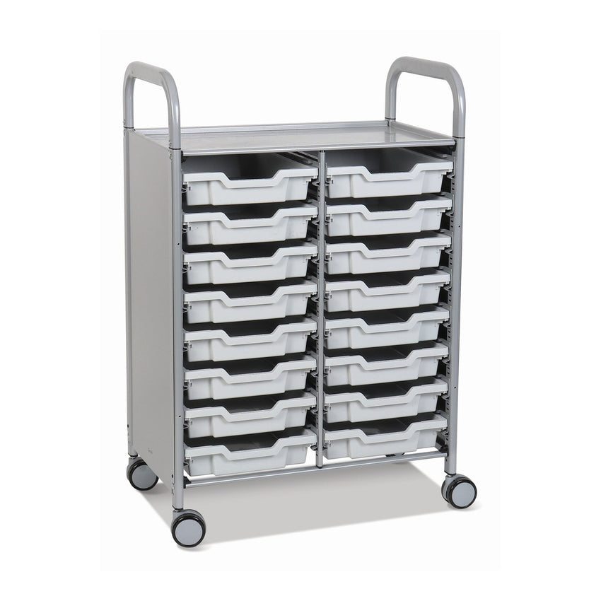 Gratnells Callero Double Cart with 16 Shallow Trays (GRA - SSET0544) - SchoolOutlet