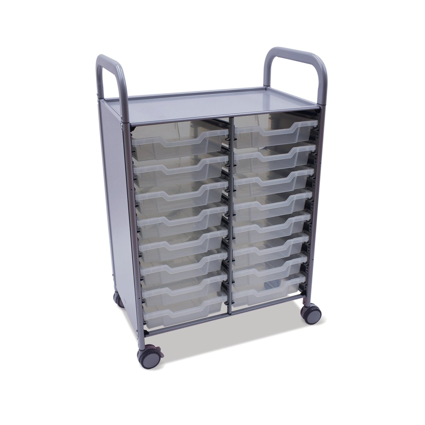 Gratnells Callero Double Cart with 16 Shallow Trays (GRA - SSET0544) - SchoolOutlet