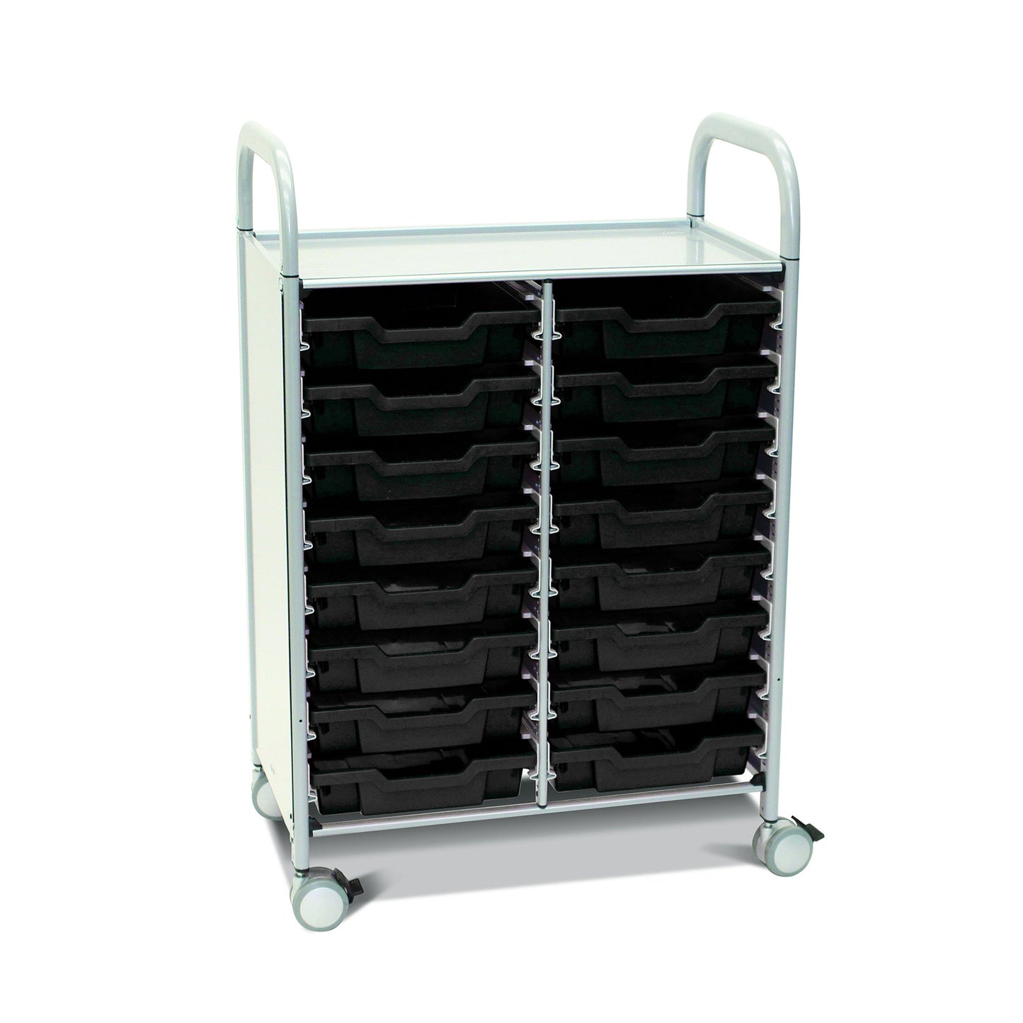 Gratnells Callero Double Cart with 16 Shallow Trays (GRA - SSET0544) - SchoolOutlet